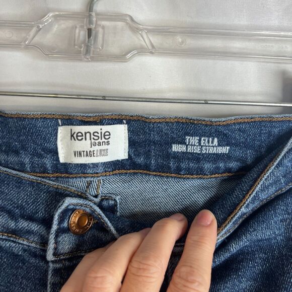 Kensie Jeans The Ella High Rise Straight Leg Size 8/29 Mid Wash - Picture 6 of 9